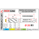 Frez z promieniem naroża fi 20 R1 INOX LINE